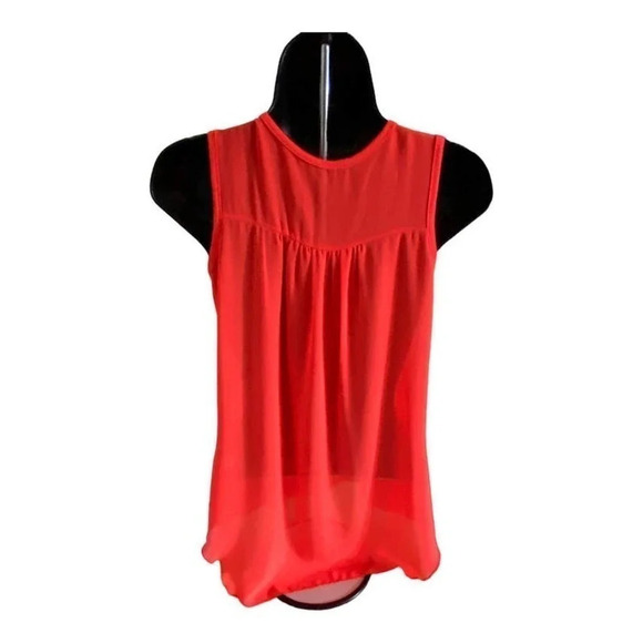 Windsor Womens Sleeveless Tank Top Zip Closure Size Med Light Weight Orange - Picture 5 of 12